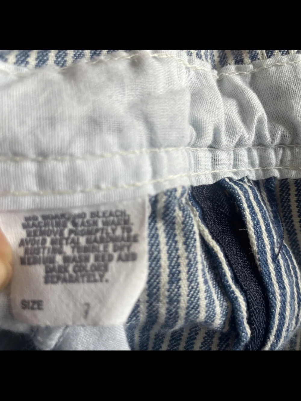 Vintage OshKosh B'gosh Blue White Striped Kids Overalls